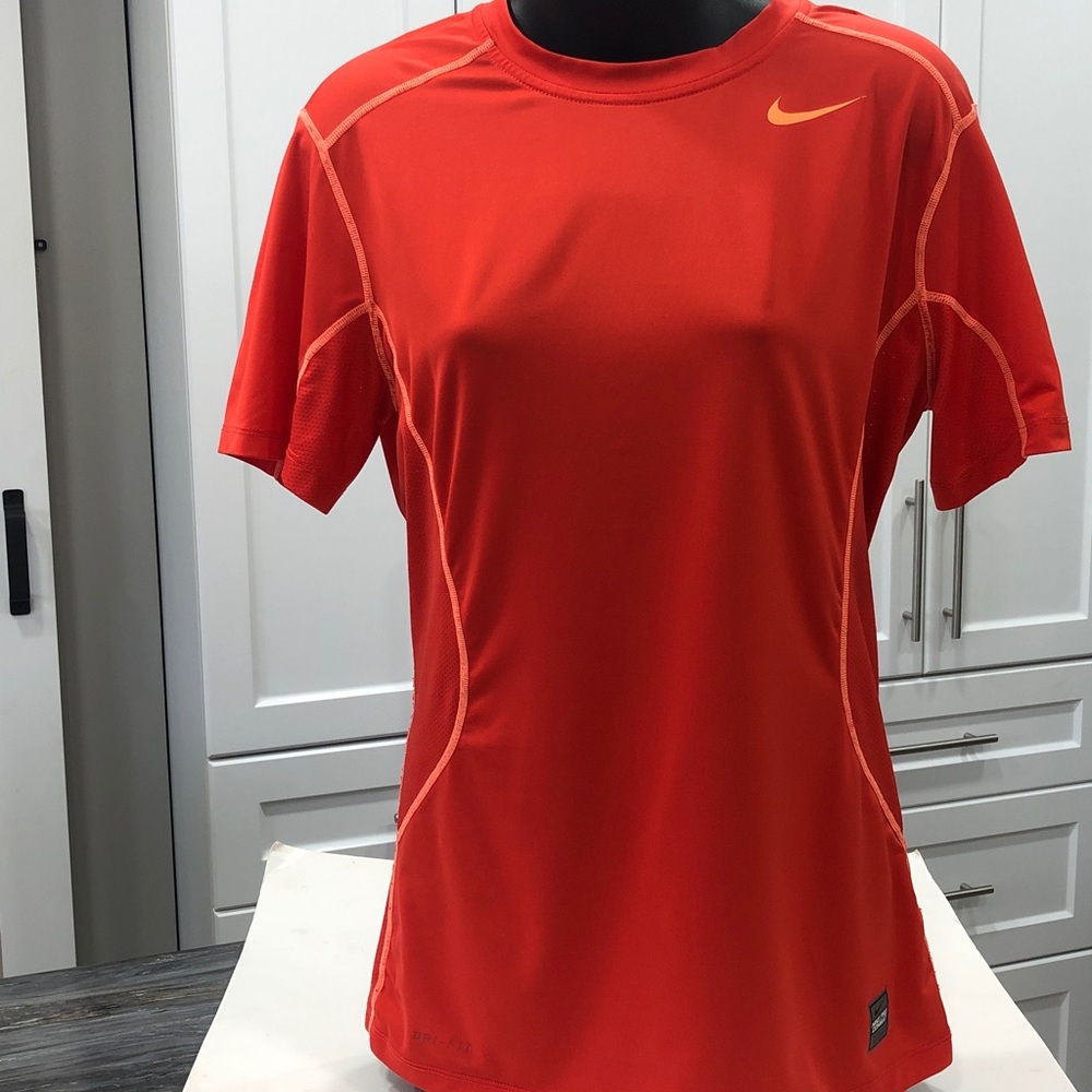 Nike Pro Combat Orange Athletic Dri-Fit T-Shirt